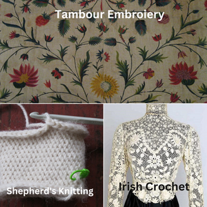 History of Crochet - Tambour, Shephards Knit, Irish Crochet