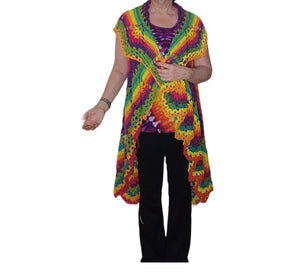 Boho Vest Rainbow