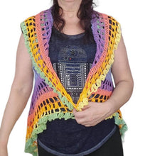 Circle, Mandala Vest, Acrylic Yarn, One size fits most, Casual, Coverup, Hand Crochet, Music Festival, Hippie