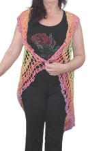 Mandala Circle Vest, Cotton Yarn, Hand Crochet, Coverup, One size fits Most, fashionable, Hippie, Boho,