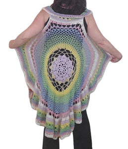 Crochet Sun Mandala Vest - Small