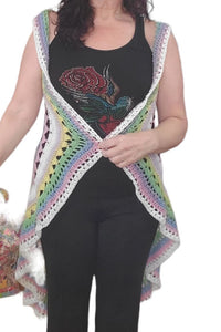 Crochet Sun Mandala Vest - Small