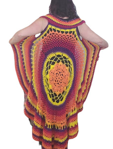 Crochet Sun Mandala Vest - Med/Large