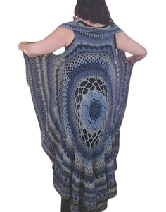 Crochet Sun Mandala Vest- Large
