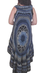 Crochet Sun Mandala Vest- Large