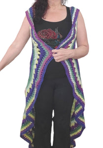 Crochet Sun Mandala Vest Large