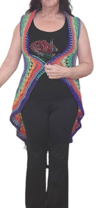 Crochet Sun Mandala Vest - Small