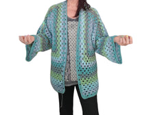 Cardigan Sweater Greens Blues One size fits most