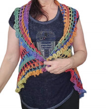 Circle, Mandala Vest, Acrylic Yarn, One size fits most, Casual, Coverup, Hand Crochet, Music Festival, Hippie